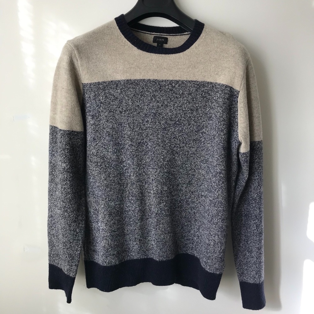 J. Crew Colorblock Wool Sweater
